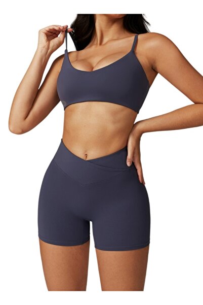 KAWN YOGA حمالة صدر رياضية نسائية برقبة دائرية