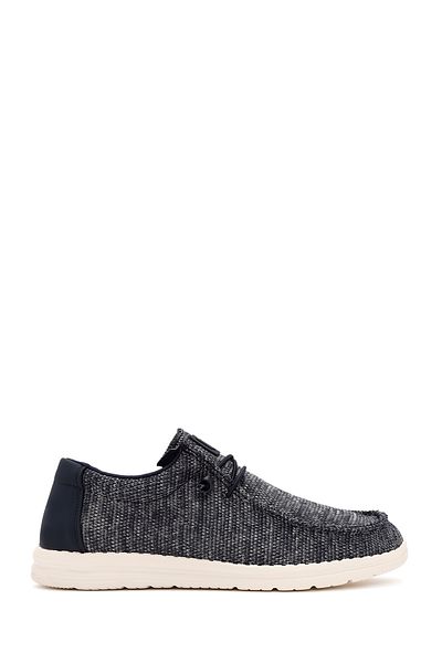 Derimod Zero Men's Navy Blue Fabric Casual Shoes 24Sfd69396F
