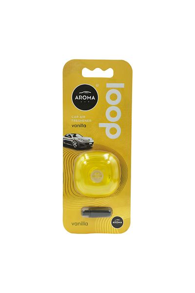 Aroma Car Loop Gel Air Freshener Vanilla Scent – Long Lasting, Vent Clip, Spill Proof, No Gas