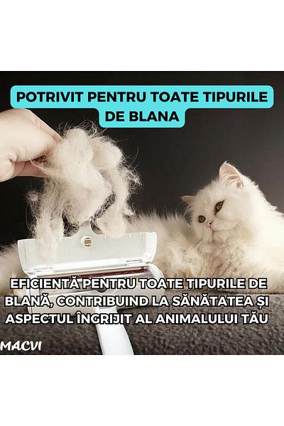 MACVI Macvi® Pet Hair Brush, 20 x 20 x 3 cm, Blue
