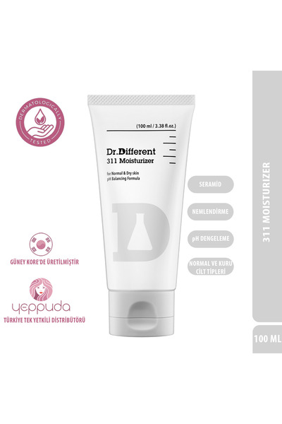 Dr.Different 311 Moisturizer - Kuru ve Normal Cilt Tipleri İçin Seramid İçerikli Nemlendirici Krem