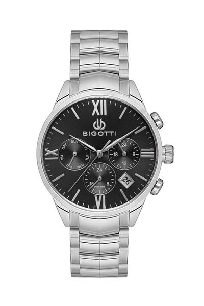 Bigotti Bg.1.10527-2 All Functions Active Steel Case Steel Cord 5 Atm Water Resistant Metallic Re