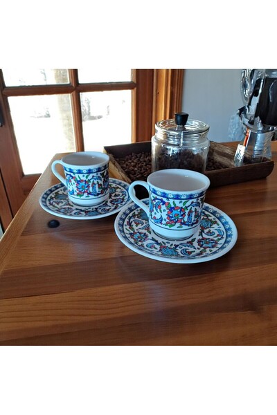 e-meta طقم قهوة مكون من 2 شخص من كوتاهيا للمناسبات الخاصة - طقم أكواب بورسلين...