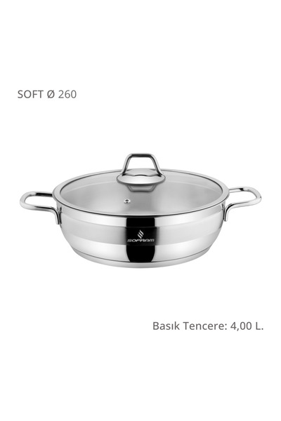Sofram Soft 26 Cm Basık Tencere