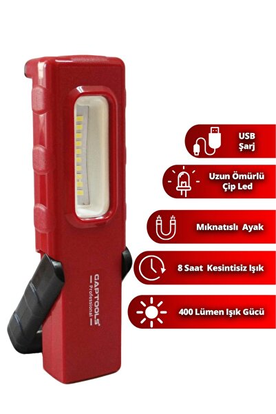 G GAPTOOLS Şarjlı Led Fener GPLF01