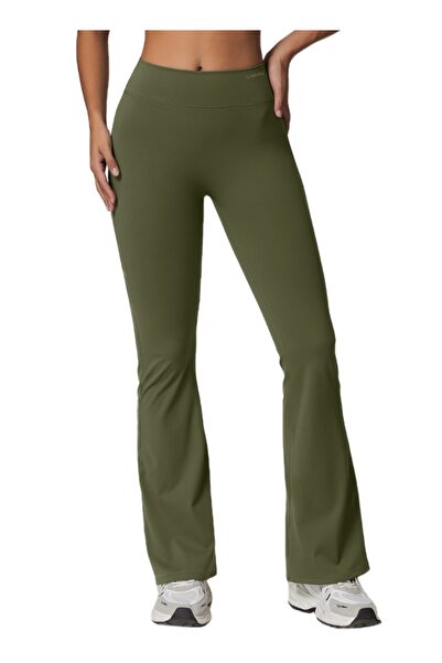 KAWN YOGA بنطال رياضي نسائي ضيق عالي الخصر بدون درزات للتمرين. بنطال جري للتح...