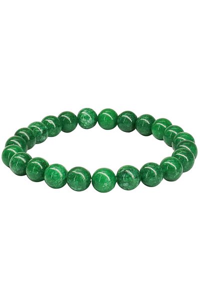 craftmystic Bratara de jad cu margele de 8 mm pentru femei si barbati - Aduce noroc, bogatie, prosperitate