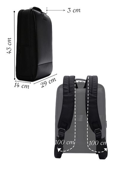 Derimod Men's Black Technological Backpack - D-pack 23wbd300014