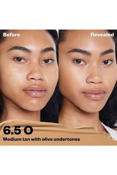 KOSAS Revealer Super Creamy & Brightening Concealer with Caffeine & Hyaluronic Acid, Tone 6.5 O - Ta