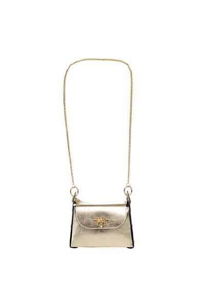 Toro Nero Women's Bag Made Of Natural Gold Leather Iris