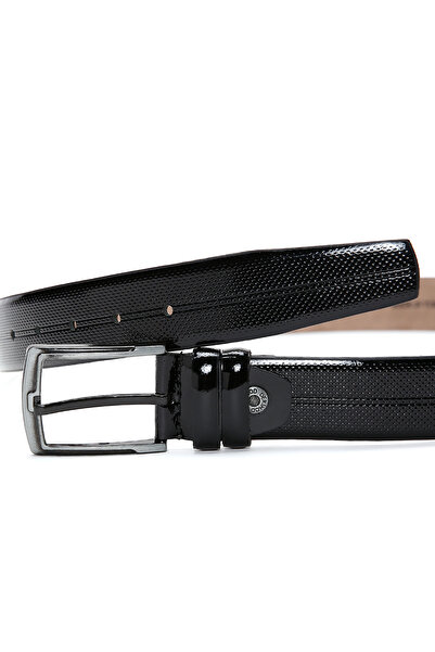 Derimod Erkek Siyah Rugan Deri Kemer 000a2d1303016