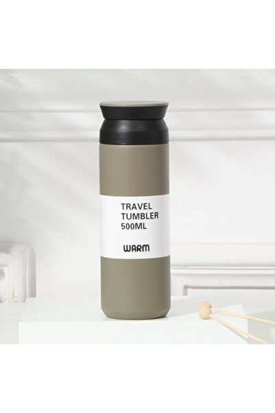 Other Portable Bottle Insulated Fashion Vacuum Flask Water Coffee Tea Milk Mug Gray 500ml