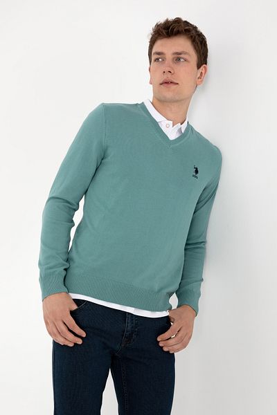 U.S. Polo Assn. Men's Mint Basic Sweater 50269002-Vr090