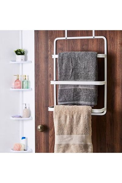 rexa 3-Tier Over The Door Towel Rack White 42x22x68.5cm