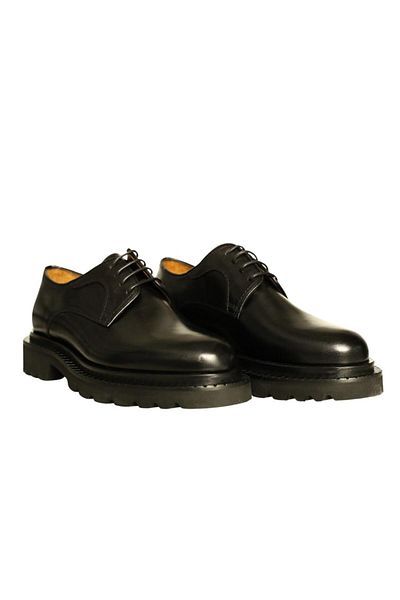 Platin Black Leather Men's Casual Shoes