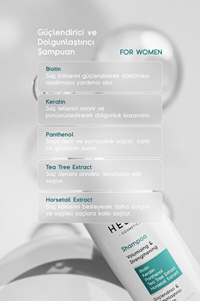 Hessa Güçlendirici ve Dolgunlaştırıcı-Kadın Şampuan