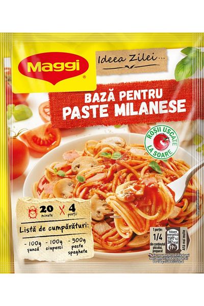 Maggi Idea Of The Day, Pasta Milanese, 4 X 45g
