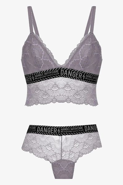 DoDe Flora Σετ Bralet με σφουγγάρι Koza Danger Written - 80227