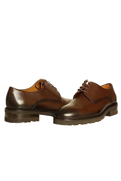Platin Brown Leather Men's Casual Shoes