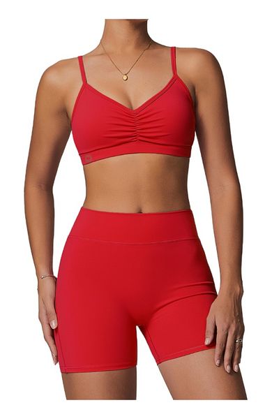 KAWN YOGA Womens V-Neck Sports Bra