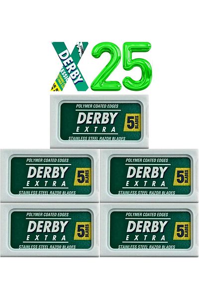 Derby 25 Extra Double Edge Stainless Steel Razor Blades