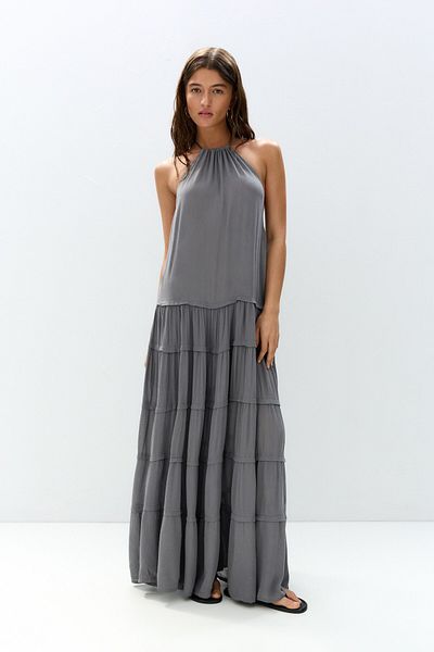 Pull & Bear Panelled halter midi dress
