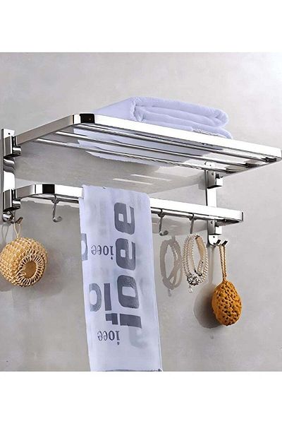 Generic SUS 304 Stainless Steel Perforation-free Bathroom Towel Rack