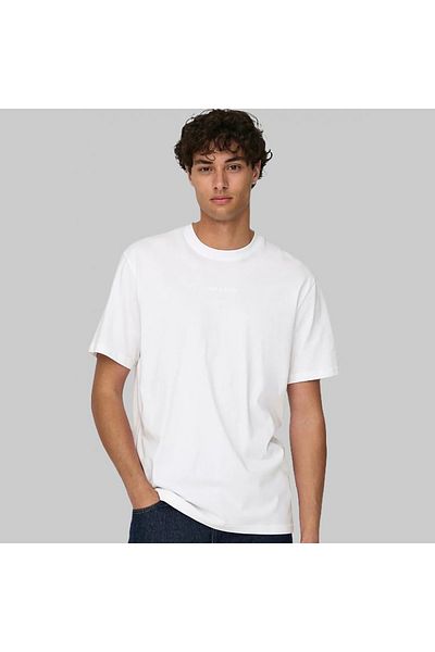 Only & Sons Onlevi Life - Reg Text SS Tee, Noos White 22028147