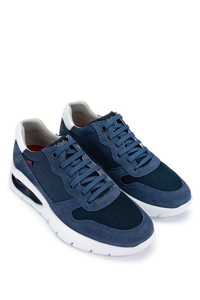 Callaghan Men's Leather & Textile Navy Blue Sneakers & Sports Shoes