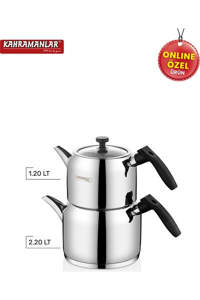 Kahramanlar Delux Medium Size 4 Piece Teapot Set