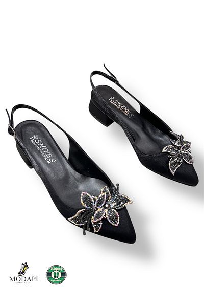 Esil Moda Pantofi de balerină cu piatră cu cataramă de damă