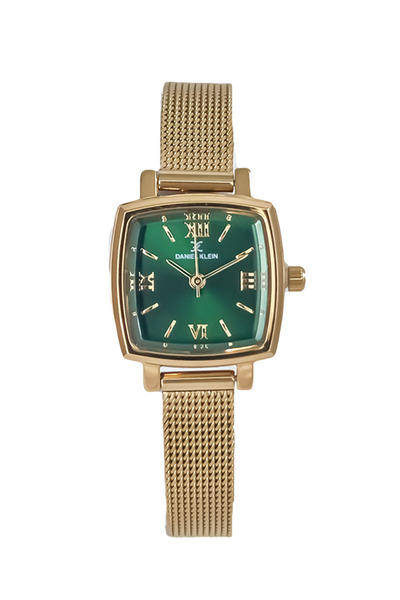 Daniel Klein Dke.1.10844 Straw Cord Roman Numeral Square Dial Women Wrist Watch