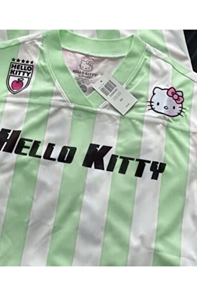 Touz Moda Рожево-біла футболка з V-подібним вирізом і смужками