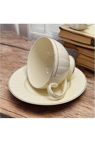 JOVY Porcelain Cup And Saucer Set, Luna, 200 ml