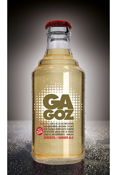 GA GOZ Gazoz Zencefil Aromalı Gazlı İçecek - Ginger Ale 250 ml x 6'lı Paket