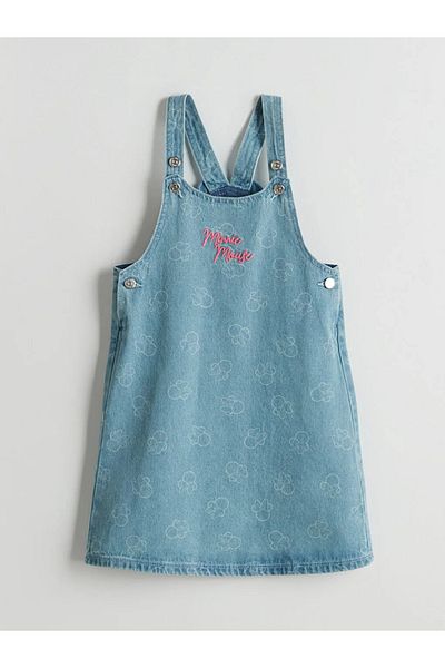 LC Waikiki Lcw Kids Blue M&M's Embroidered Girl Jean Dress