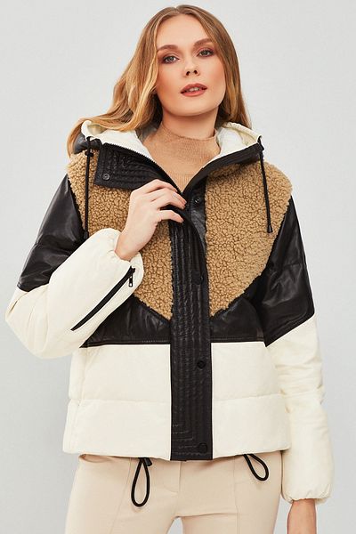 Derimod Monterosa Women's Multicolor Hooded Teddy Coat 23Wgd5149Fx