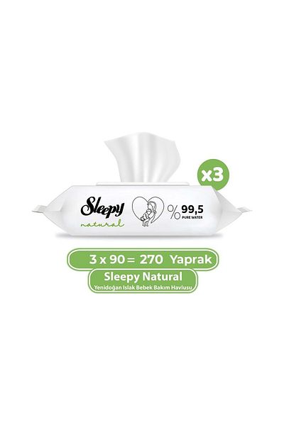Sleepy Natural Newborn Wet Wipes 270 Sheets