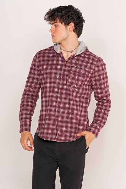 Villager&Son Jm Thmpsn Erkek Cepli Kapşonlu U.Kol Gömlek 24y Kso BORDO