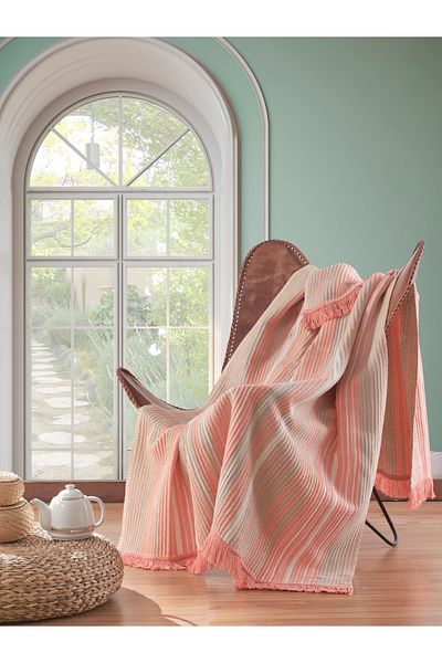 Vicuna Home Softy Cotton Tv Blanket - Powder