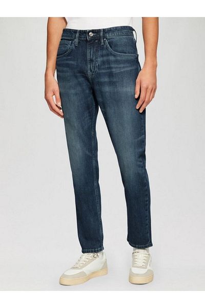 s.Oliver Mauro Jeans, high waist, Regular Fit, Tapered leg, Dark blue