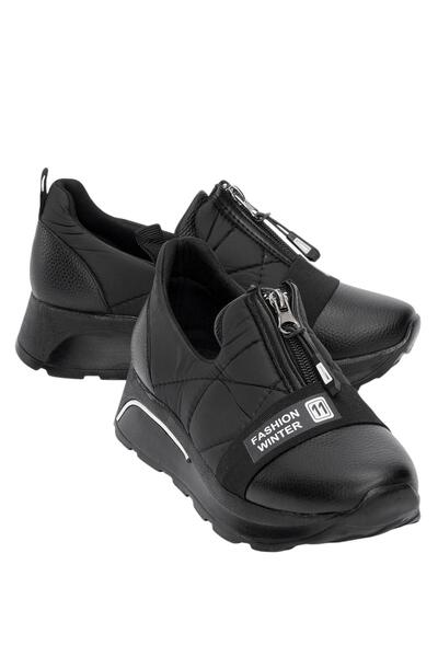 Celira Pantofi sport negri confortabili pentru femei cu fermoar