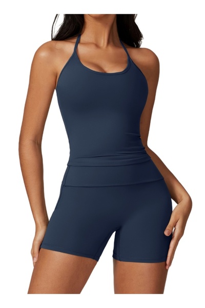 KAWN YOGA Womens Top Shoulder Strap Sleeves