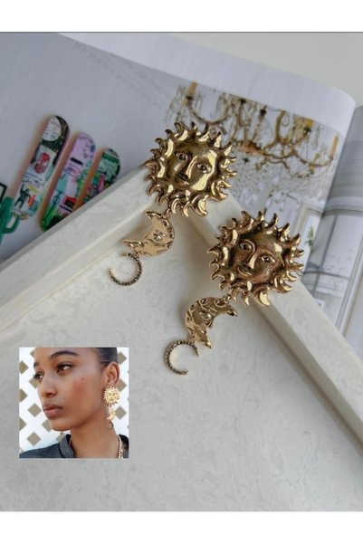 Home Brand Sun&Moon Earrings