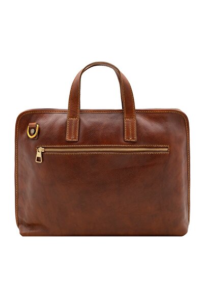 UTIL LAND FASHION Laptop bag made of genuine vachetta leather, SL4453