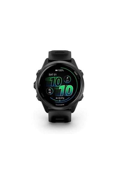 Garmin Forerunner 570 GPS running watch, charge/data cable, documentation