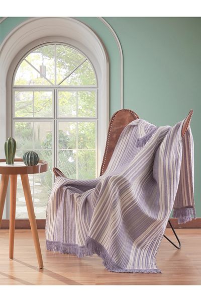 Vicuna Home Softy Cotton Tv Blanket - Lilac