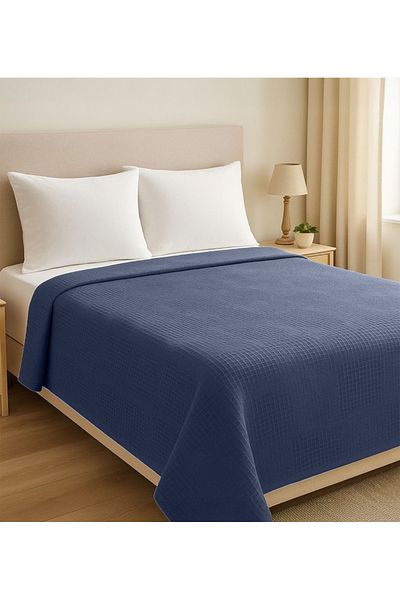 MamCrazy Nira Indigo 100% Cotton Single Pique / Bedspread