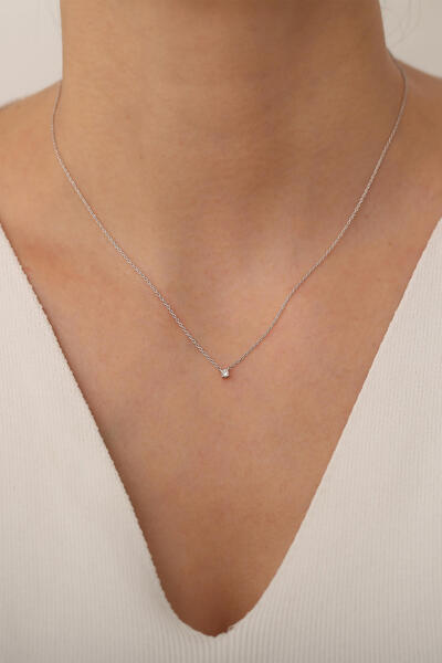 Bayar Gold 0.05 Karat Tektaş Pırlanta Kolye