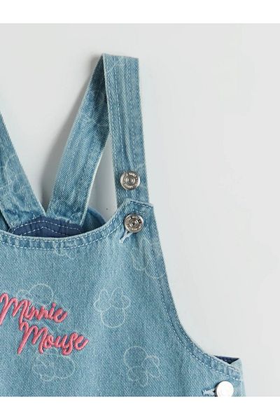 LC Waikiki Lcw Kids Blue M&M's Embroidered Girl Jean Dress